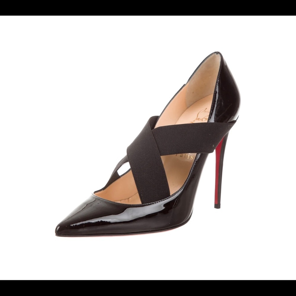 Christian Louboutin black patent leather sz 7